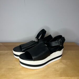 Via Spiga Platform Sandals in Black